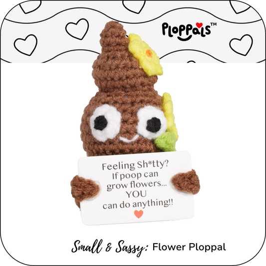 Small & Sassy Emotional Support Crochet Flower Ploppal