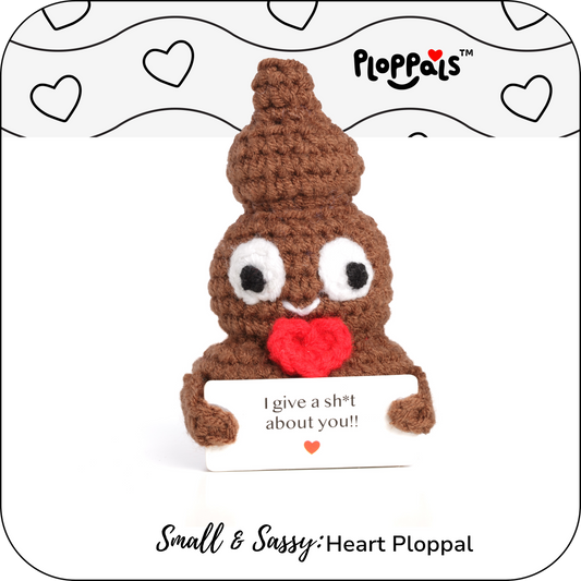 Small & Sassy Emotional Support Crochet Heart Ploppal