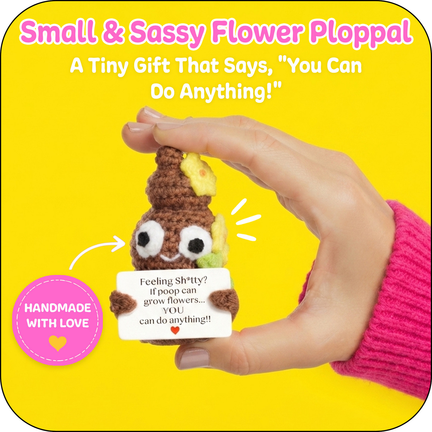 Small & Sassy Emotional Support Crochet Flower Ploppal