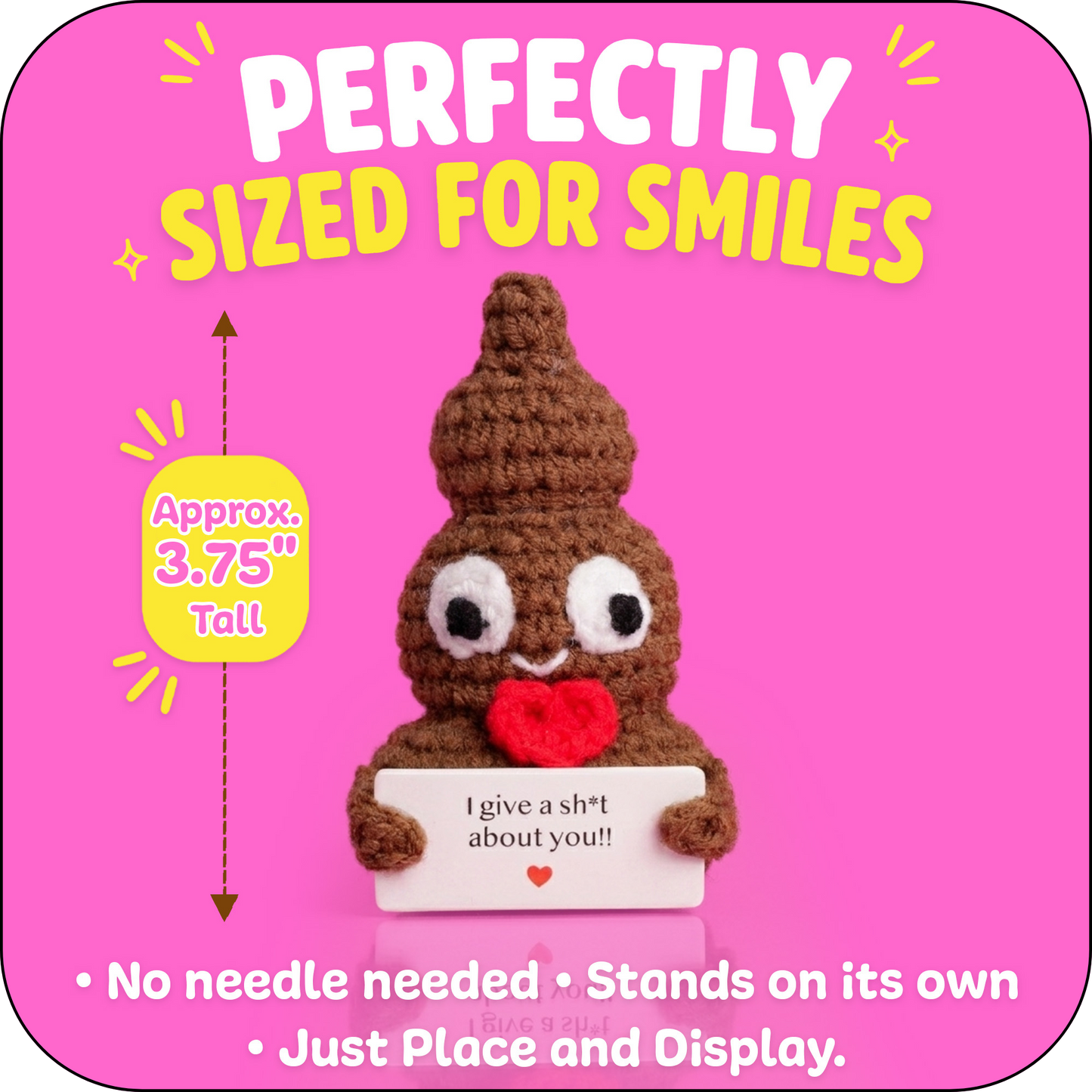 Small & Sassy Emotional Support Crochet Heart Ploppal
