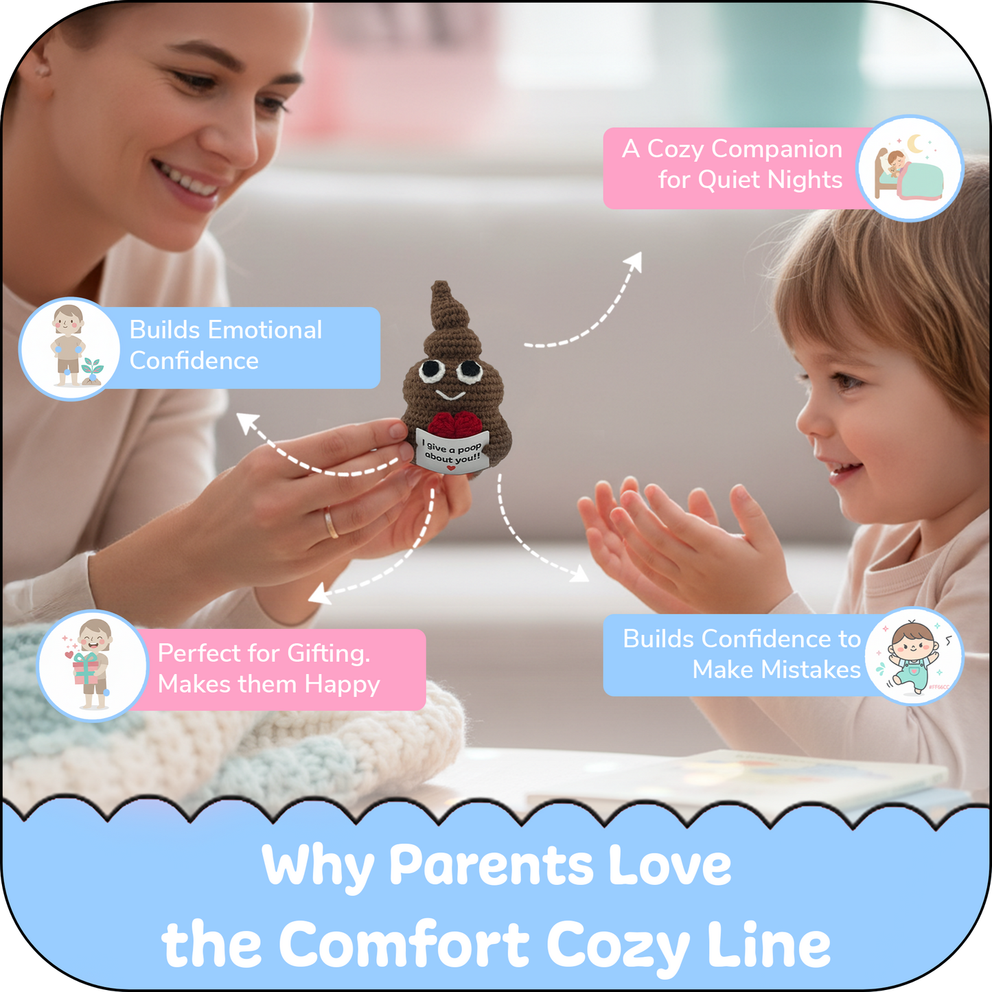Comfort Cozy Line Set of Three Heart Bundle (By 2 Get 1 Free)
