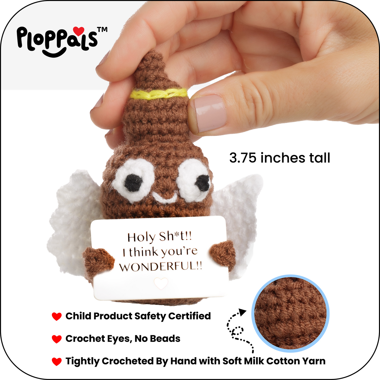 Small & Sassy Emotional Support Crochet Holy Ploppal