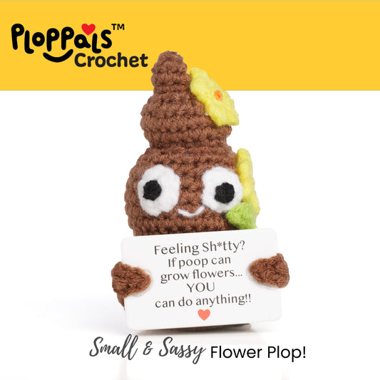 Ploppals Positive Poo Crochet Small and Sassy Flower Plop