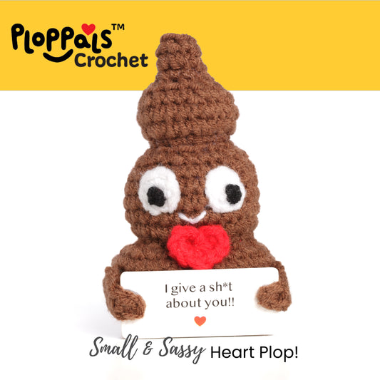 Ploppals Positive Poo Crochet Small and Sassy Heart Plop