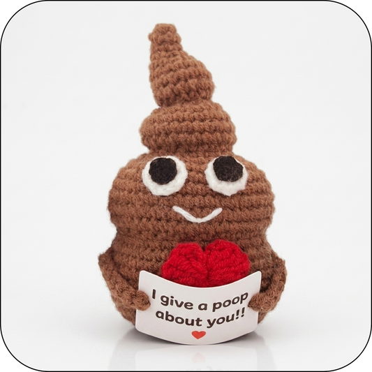 Comfort Cozy Heart Ploppal – Emotional Support Crochet Plush with Affirmation Card, Gift-Ready